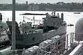 USAV General Frank S. Besson Jr (LSV-1) docked across from the USS&nbsp;Intrepid in Manhattan during Fleet Week 2010.